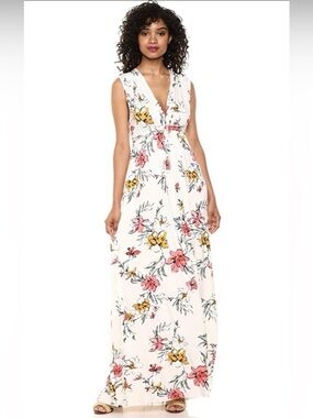 Rachel Pally Sleeveless Maxi Dress Sz S Floral Boho Flowy Peasant Prairie Flawed